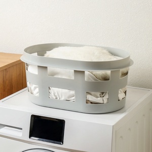 Support OEM Portable Wholesale Washing Room Hollow Laundry Storage <b>Basket</b> Sundries Container <b>Plastic</b> Storage <b>Baskets</b> for Home - Product Image 1