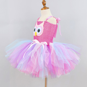 ชุดเด็กผู้หญิงกระโปรงฟูฟ่องชุดการ์ตูนนกฮูกเล่นตามบทบาท - Product Image 5