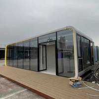 Maison Capsule Modulaire Préfabriquée Moderne à 3 Chambres et 2 Salles de Bain, Bureau, Pod Extérieur, Petite Cabine Portable en Forme de Pomme