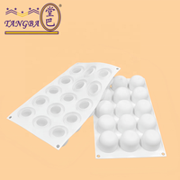 Tangba 8 moules en mousse de silicone en forme de pomme même moule à gâteau pâtisserie française moules en silicone pour bougies