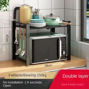 Maison moderne <span class=keywords><strong>Table</strong></span> <span class=keywords><strong>escamotable</strong></span> Étagère de sol en acier au carbone pour l'usine de vaisselle Stockage d'assaisonnement de cuisine de bureau en gros - Product Image 3