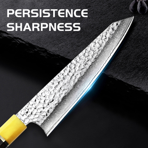 Cuchillo de <span class=keywords><strong>Chef</strong></span> Damasco, hoja de martillo de 67 capas, nuevo - Product Image 3