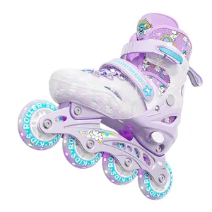 Skates Bestseller Hot Selling Verstelbare 4 Knipperende Pvc Wielen Led Rolschaats Schoenen Knipperende Roller