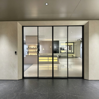 Porte coulissante automatique avec capteur infrarouge, en aluminium et verre robustes, pour entrée de hôpital ou de commerce