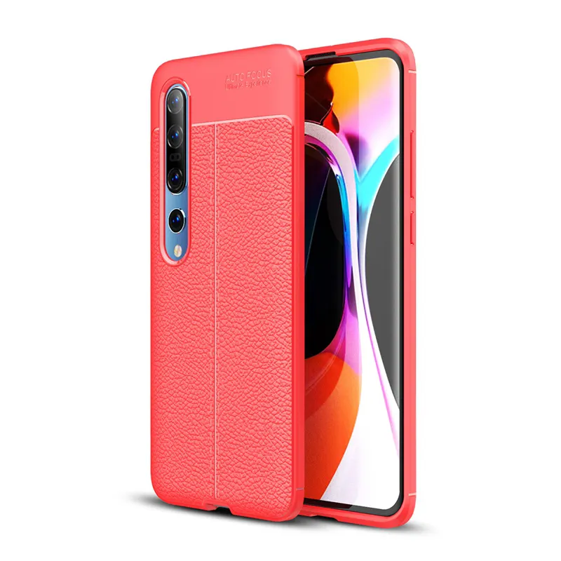 Soft Silicone Lithi Leather TPU Phone Case For Xiaomi Mi 10 Pro 5G Redmi Note 8T 7 6 5 A2 Lite A3 9 Lite