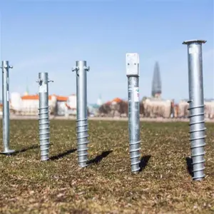 Installation facile et pratique migration Grands pieux hélicoïdaux galvanisés à chaud à haute résistance pour la construction de ponts