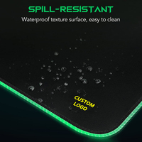 Alfombrillas de Ratón RGB para Juegos, Personalizadas, con 14 Luces, de Goma, Alfombrilla de Escritorio LED, Tapis de Souris, Mousepads RGB