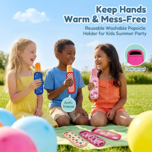Funda de neopreno personalizada al por mayor para paletas heladas, funda aislante para <span class=keywords><strong>congelar</strong></span>, cubierta para <span class=keywords><strong>bolsas</strong></span> de paletas heladas, funda para paletas heladas - Product Image 2