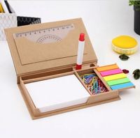 Porte-bloc-notes promotionnel en cuir avec calendrier et stylo, bloc-notes adhésif, bloc-notes personnalisé, notes adhésives