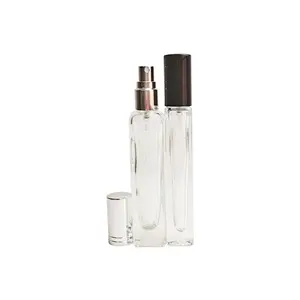 Hot Sale 10ml 15ml 20ml Glass Perfume Spray Bottle Mini Perfume Square Shape Glass Bottle