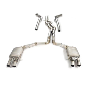 Prix usine pour <span class=keywords><strong>Audi</strong></span> <span class=keywords><strong>RS6</strong></span> C8 Catback échappement Section mi-queue en alliage de titane + Section avant en acier inoxydable - Product Image 1