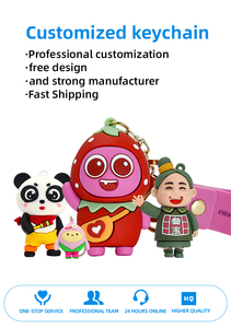 Móc khóa Giáng sinh có logo tùy chỉnh, hình ông già Noel trên xe trượt tuyết, quà tặng khuyến mãi bằng nhựa PVC - Product Image 4