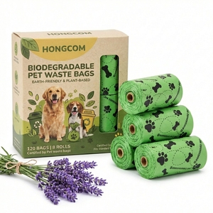 इको फ्रेंडली थोक तैयार स्टॉक एपी एचडीपे डिस्पोजेबल मानक आकार लैवेंडर सुगंधित पालतू जानवरों के बैग रोल - Product Image 1