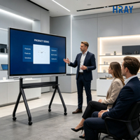 Pizarra Interactiva Táctil Inteligente HRAY de 65 Pulgadas para Educación, Aulas y Reuniones Empresariales, Fábrica OEM ODM