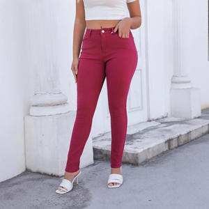 Sonbahar Kadın Kot Pantolonları Avrupa ve Amerikan Tarzı Moda Siyah Orta Bel Yüksek Esnek Büyük Beden Kalça Denim Kot Pantolon Stokta - Product Image 4