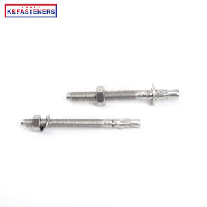 Grade 4.8 Acier inoxydable 8.8 SS304/316 Ancrage à coin Boulons d'expansion galvanisés au zinc Ancrage mural à coin en béton Matériau en laiton - Product Image 2