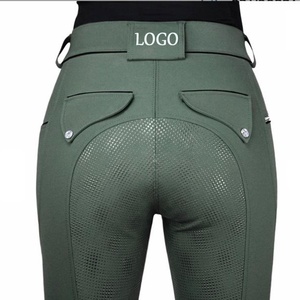 Pantalons <span class=keywords><strong>d</strong></span>'équitation pour femmes personnalisés avec logo en métal silicone élastique et respirant, collants <span class=keywords><strong>d</strong></span>'équitation, culottes <span class=keywords><strong>d</strong></span>'équitation - Product Image 2