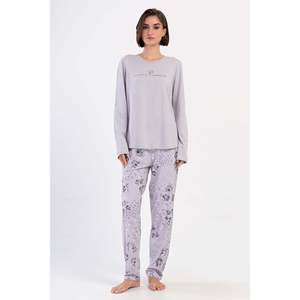 KADIN P.SUPREM BATTAL XXL O YAKA UZUN KOL ETEGI OVAL PIJAMA TAKIM - TAS - TAS - Product Image 1