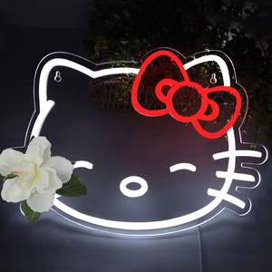 Enseigne néon LED chat mignon, décoration murale pour la maison et les centres commerciaux, étanche IPX3, gradation progressive - Product Image 2