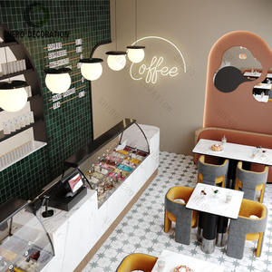 เฟอร์นิเจอร์ร้านกาแฟคุณภาพสูง ตู้โชว์ร้านกาแฟ เคาน์เตอร์ร้านกาแฟหินอ่อนกระจก เคาน์เตอร์โชว์ไอศกรีม - Product Image 6