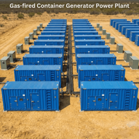 Générateur de courant au gaz naturel de type silencieux conteneurisé 1000 kW avec système de refroidissement à eau à cycle fermé certifié ISO9001 CE