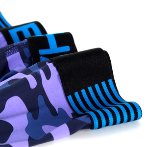 Calzoncillos Largos de Nailon para Hombre, Pantalones Cortos Deportivos, Conjunto de <span class=keywords><strong>Ropa</strong></span> <span class=keywords><strong>Interior</strong></span> Sexy Azul-Violeta, <span class=keywords><strong>Ropa</strong></span> de Camuflaje - Product Image 4