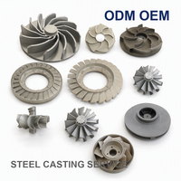 Pièces de pompe à eau à impeller semi-ferme en acier inoxydable moulé avec précision, pièces de fonderie industrielles durables en acier au carbone
