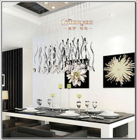MEEROSEE Rectangle Éclairage Moderne K9 Cristal LED Plafonnier Chandler Plafonnier Lustre