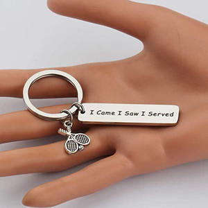 Cadeau Raquette de tennis Charm I Come I Saw I Served Porte-clés Cadeaux pour joueurs de tennis Coach Custom Wholesale - Product Image 6