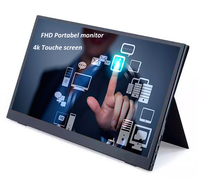 Ultra Thin 15.6 Inch 4k IPS Screen Full HD 1080P Portable LED Computer Monitor With Speaker Type-C Port