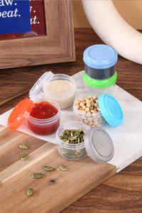 Transparente Mini Plastik glas Sauce Behälter Spender Flasche 35ML Wieder verwendbare Tomatensauce Salat becher Food Jar Tonic - Product Image 6