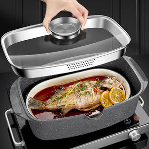 หม้อหุงข้าวอเนกประสงค์2ชั้น6L 32ซม. ทำจากหินอลูมิเนียมอัลลอยด์ขนาดใหญ่พิเศษใช้ทางการแพทย์ - Product Image 1