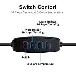 <span class=keywords><strong>Lampada</strong></span> da Tavolo a Mezzaluna LED <span class=keywords><strong>con</strong></span> 2 Misure Disponibili, Controllo a <span class=keywords><strong>Filo</strong></span>, Alimentazione USB, <span class=keywords><strong>Lampada</strong></span> ad Anello per Nail Art e Bellezza Domestica - Product Image 4