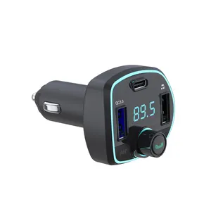PZX – lecteur MP3 Audio sans fil mains libres, chargeur de voiture USB double USB QC3.0, chargeur à charge rapide, modulateur FM, émetteur de voiture K