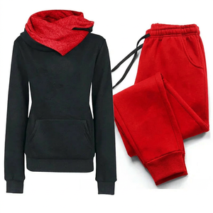 Conjunto de Sudadera con Capucha y Pantalones Deportivos Personalizables con Pedrería para Mujer, Chándal de Forro Polar de Lujo con Brillo, OEM ODM - Product Image 2