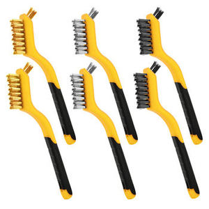 3pcs חוט מברשות חוט עמיד עם ניילון/פליז/נירוסטה זיפים חמה סט מברשת חמה סט