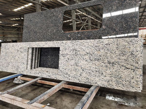 Brazilian Giallo Santa Cecilia Granito Cozinha Bancada Design Moderno Prefab Cor Bege Big Slab St. Cecilia <span class=keywords><strong>Granite</strong></span> Tile - Product Image 4