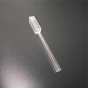 Cellule de cuvette de quartz de fluorimètre de longueur de chemin de 3.5ml 10mm avec tube de joint gradué - Product Image 4