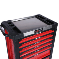 Bord CD-3070 avec 7 tiroirs et chariot à outils d'atelier en acier inoxydable, armoire à outils à tiroirs avec roulettes