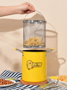 Marmite de cuisson jaune en acier avec panier de drainage pour spaghetti et <span class=keywords><strong>asperges</strong></span> - Product Image 5