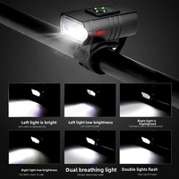 Lampe de vélo en alliage d'aluminium, phare avant, équipement de cyclisme, lampe de poche pour la conduite nocturne, accessoires pour vélo de route et VTT, ensemble de feux arrière
