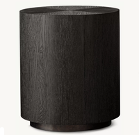 Table console ronde MACHINO, style américain moderne, en bois massif, pour salon, petit canapé, usage en villa ou hôtel