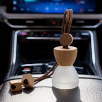 Nouvelle bouteille de recharge pour aromathérapie automobile, flacon Erlenmeyer conique en verre avec couvercle à vis, vide, pour pendentif de rétroviseur ou décoration intérieure