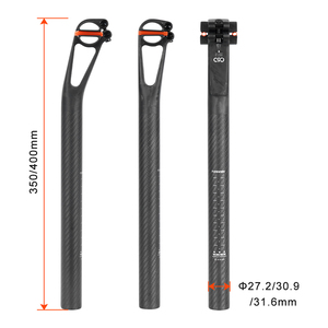 <span class=keywords><strong>Tija</strong></span> de sillín de <span class=keywords><strong>carbono</strong></span> personalizada de alta calidad para bicicleta, offset 5/25mm, 350mm/400mm, pieza de ciclismo ultraligera 150g, para MTB/Bicicleta de carretera, OEM ODM - Product Image 1