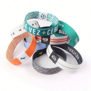 Pulsera y Brazalete Elástico de Tela de Poliéster de Moda, Económico y de Alta Calidad, para Eventos Publicitarios - Product Image 1