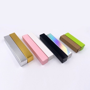 Caja de Embalaje de Tubo de Papel Kraft de 2x2x10cm, Caja de Cartón para Botellas con Gotero, Caja de Perfume y Lápiz Labial, Cajas Pequeñas de Papel Holográficas - Product Image 1