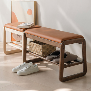 Zapatero Doble <span class=keywords><strong>de</strong></span> Madera JIAMUJIA para Espacios Pequeños con Banco <span class=keywords><strong>de</strong></span> Almacenamiento para Sala <span class=keywords><strong>de</strong></span> Estar, Dormitorio, Entrada, Hotel - Diseño Contemporáneo - Product Image 1