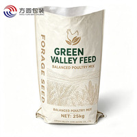 Sac tissé laminé BOPP imprimé sur mesure 25kg 50kg couleur intégrale pour l'emballage du riz et des aliments pour animaux