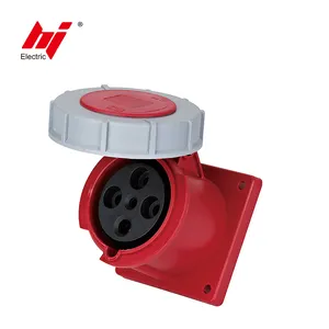 Waterproof Dustproof Safe Pressure And Drop Resistant Industrial Socket IP67 63A 4-Core Concealed Socket