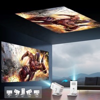 Mini projecteur intelligent LED Android 14, 720P HD, 3D, portable, WiFi, haut-parleur intégré, cadeau pour enfants, ventes chaudes 2026